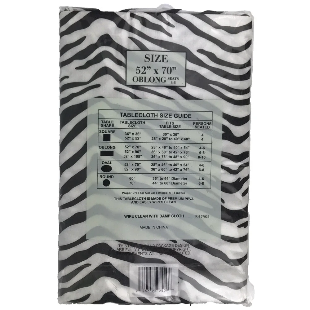 NEW Better Home Flannel Back Peva Tablecloth 52